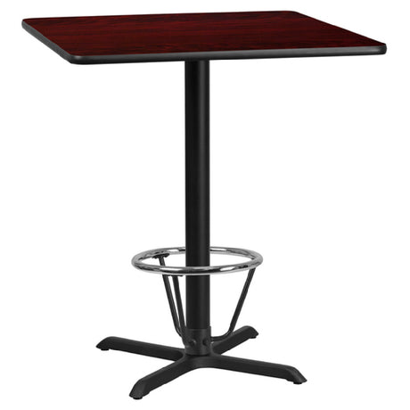 Flash Furniture XU-MAHTB-3636-T3030B-3CFR-GG Table 36"W X 36"D X 43-1/8"H Bar Height