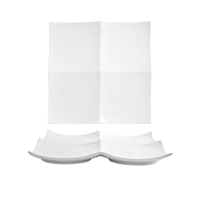 FOH DOS019WHP21 Origami® Plate 12" X 12" X 1-1/2" Square