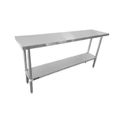 Sapphire Manufacturing SMTE-3060S Worktable 60"W X 30"D X 35"H 18/430 Stainless Steel Flat Top