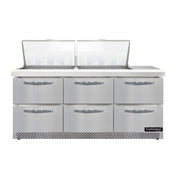 Continental Refrigerator D72N24M-FB-D Designer Line Mighty Top Sandwich Unit Front Breather