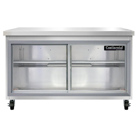 Continental Refrigerator SW48NSGD Work Top Display Refrigerator 48"W 13.4 Cu Ft Capacity