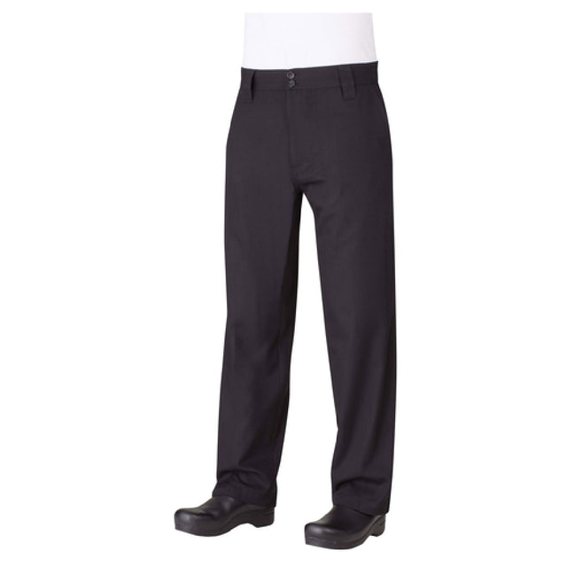 Chef Works PS005-BLK-34 Essential Pro Pants Double-needle Stitching Detail Flat Waistband With Wide Belt Loops