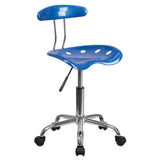 Flash Furniture LF-214-BRIGHTBLUE-GG Vibrant Swivel Task Chair 29-1/4" To 34-3/4" Adjustable Height