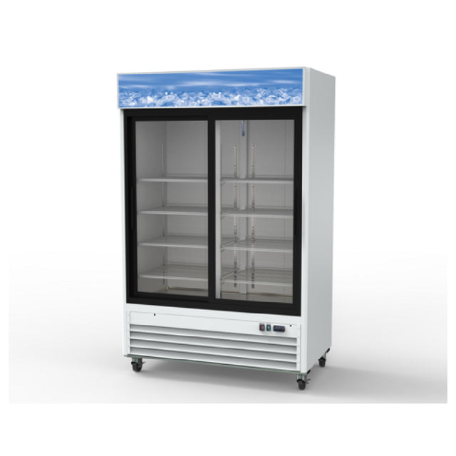 Hubert 208045 - Kratos® Sliding Door Refrigerated Merchandiser, 53.125” W X 31.875” D X 79.375” H