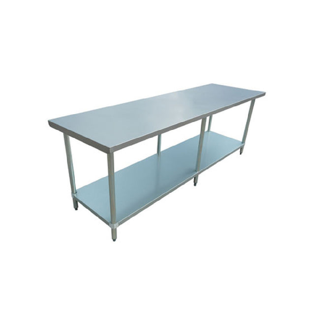 Omcan 18854 (18854) Elite Series Work Table 96"W X 24"D X 34"H 18/430 Stainless Steel Flat Top