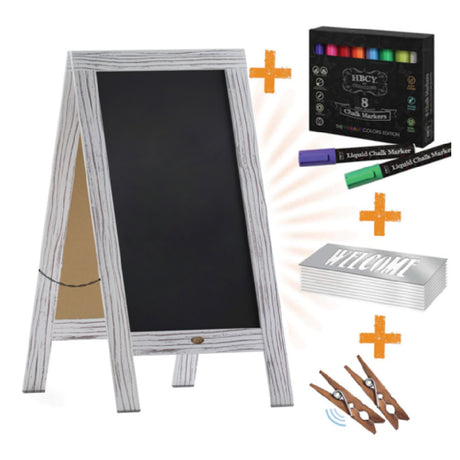 Flash Furniture HGWA-GD1I-CRE8-842315-GG Canterbury Magnetic Chalkboard Sign Set