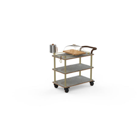 Steelite MGCRNX04GBXX Mogogo Buffet Solutions Roll'n Cheese Plate & Wine Cart 41-1/2" X 21" X 40-1/2"H