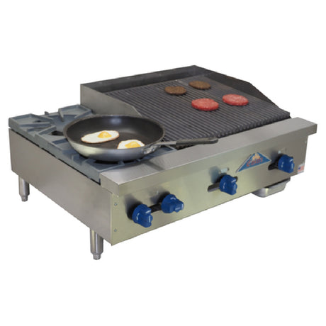 Comstock-Castle FHP36-2RB Hotplate/Char-Broiler Combination Countertop Gas