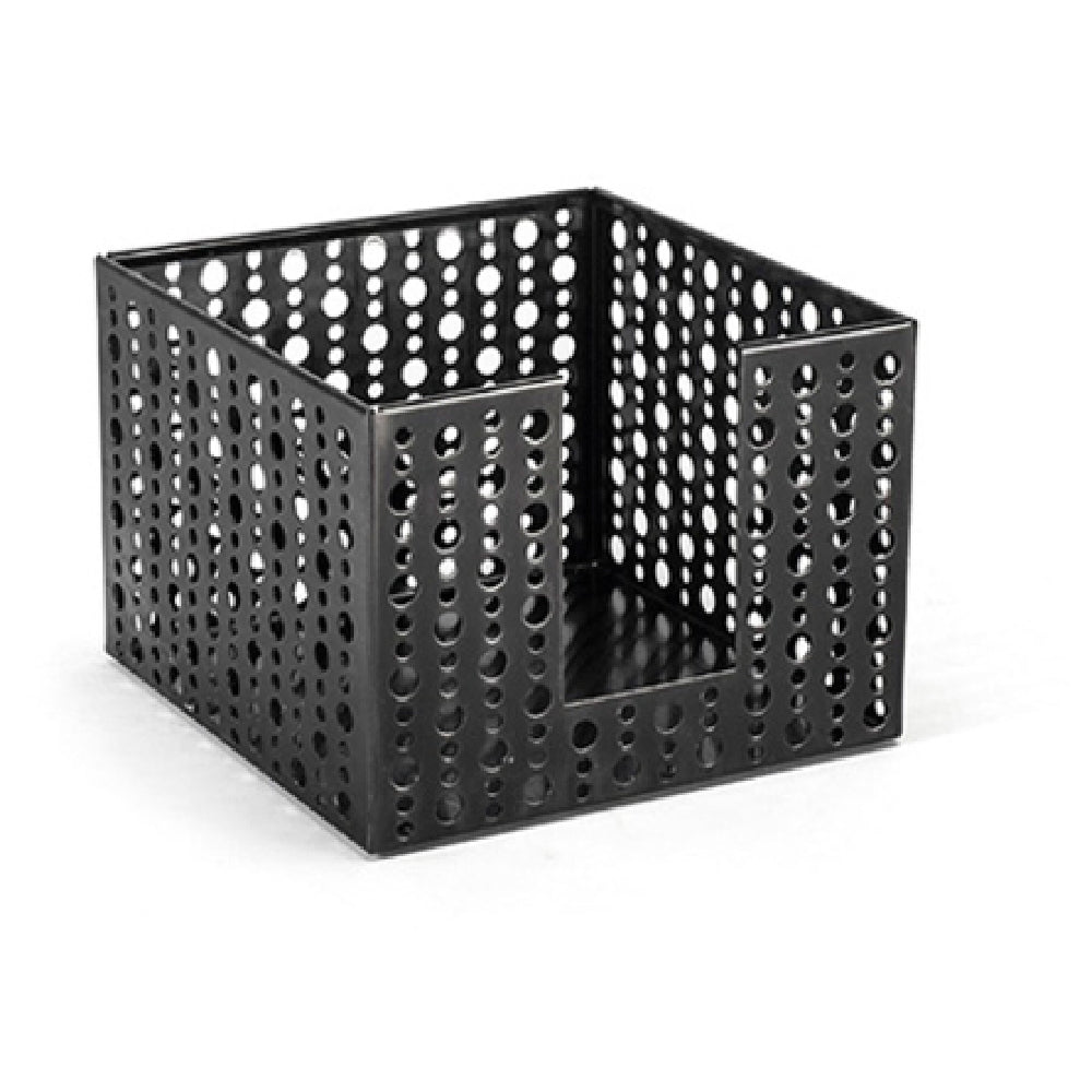 FOH BHO039BKS21 Dots Napkin Holder 5-1/2" X 5-1/2" X 4" Square