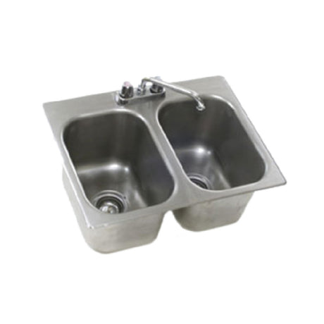 Eagle SR12-14-9.5-2 Self-Rimming Drop-In Sink Two Compartment 12" Wide X 14" Front-to-back X 9-1/2" Deep Bowls