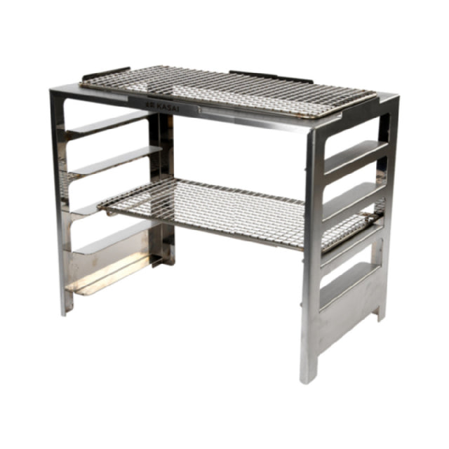 JB Prince G103 RR Kasai Konro Robata Rack 10.62"W X 22.04"D X 14.17"H (2) Stainless Steel Shelf