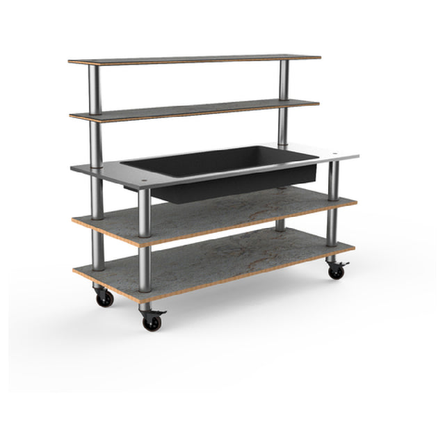 Steelite MGCMLC01GSXW Mogogo Buffet Solutions Modular Back Bar Station 3-tier