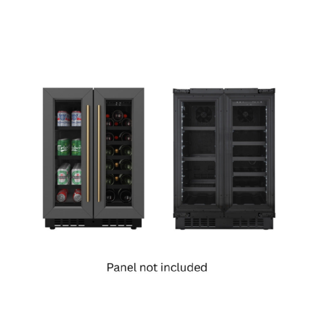 Koolmore KM-CWB24-BPR KoolMore Dual Zone Wine Cooler 22.60"W X 23.40"D X 33.90"H