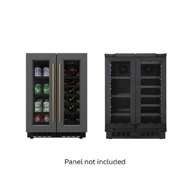 Koolmore KM-CWB24-BPR KoolMore Dual Zone Wine Cooler 22.60"W X 23.40"D X 33.90"H