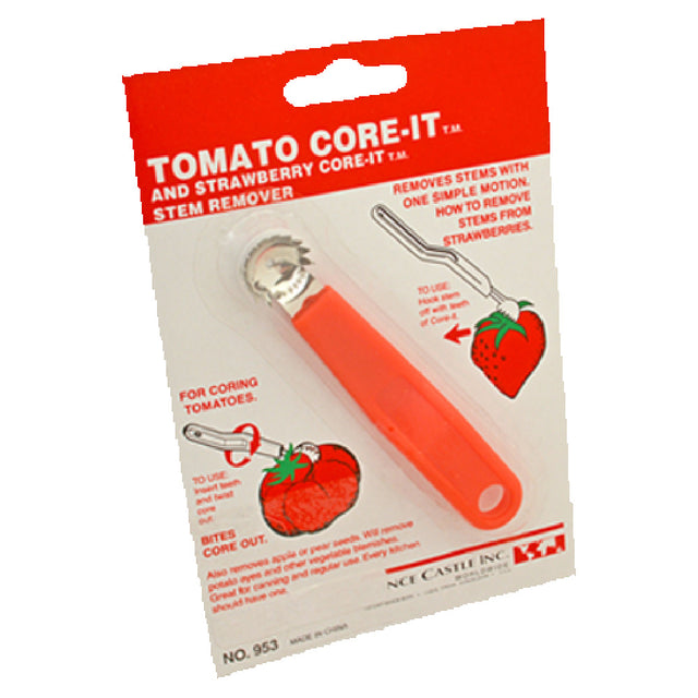 Franklin Machine Products 171-1193 Tomato / Strawberry Corer Plastic Red Handle Stainless Steel