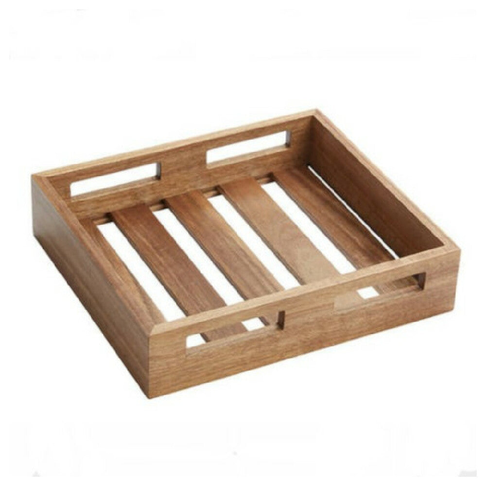 AllPoints 31223 11 1/4" L Wooden Crate Acacia
