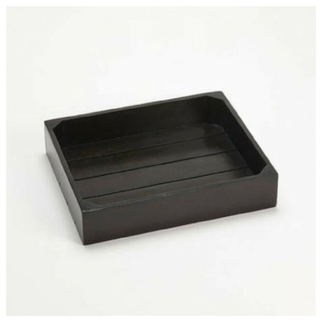 AllPoints 31238 Espresso Wooden Crate Half Size