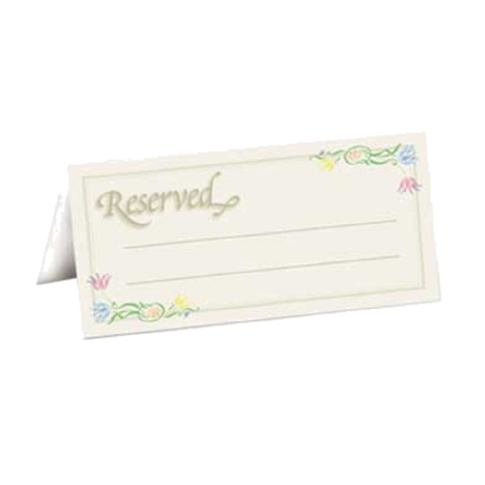 Menu Solutions R2008 "Reserved" Tent 2-5/8" X 5-1/4" Folded With Space For Party's Name