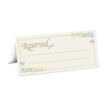 Menu Solutions R2008 "Reserved" Tent 2-5/8" X 5-1/4" Folded With Space For Party's Name