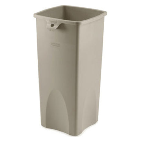 Rubbermaid FG356988BEIG - Untouchable® Container, Square, 23 Gallon