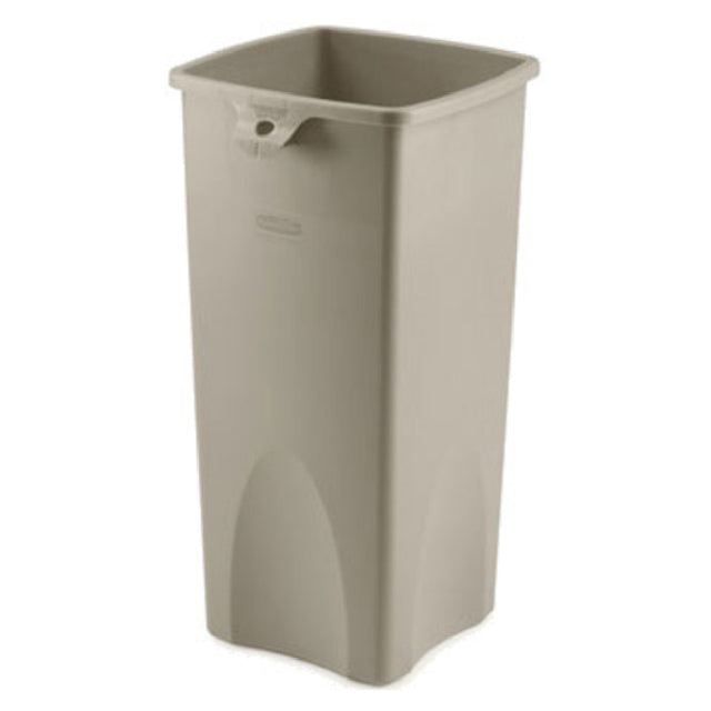 Rubbermaid FG356988BEIG - Untouchable® Container, Square, 23 Gallon
