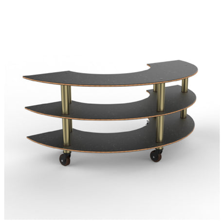 Steelite MGCMSX01MBXH - Modular Creative Curved Unit Marble Brushed Brass H, 81.5" X 41.0" X 35.0"