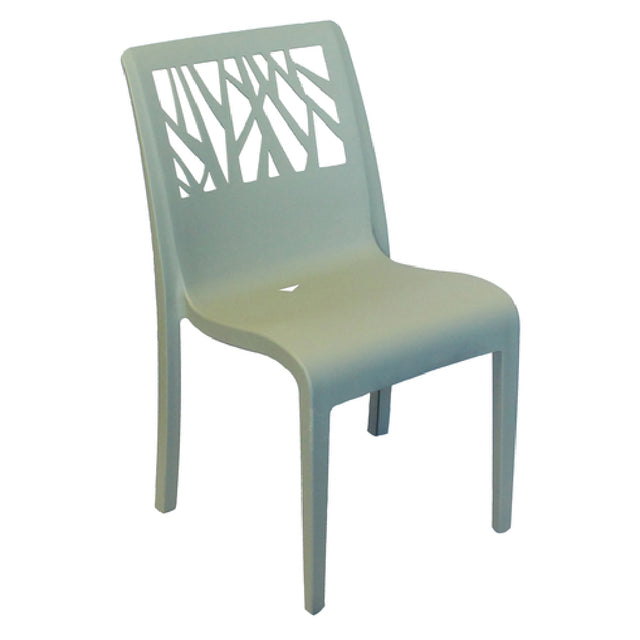 Grosfillex US116721 Vegetal Stacking Side Chair Designed For Outdoor Use Air Molding Technology Resin