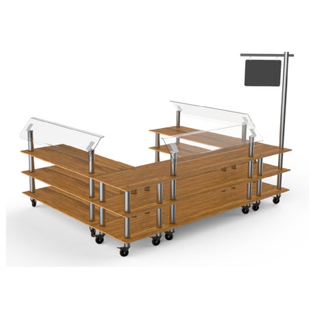 Steelite MGCMLB18BSXW Mogogo Buffet Solutions Modular Deli Station 3-tier 130" X 100" X 94"H