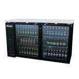 Migali Industries C-BB60G-HC Competitor Series® Refrigerated Back Bar Cabinet Two-section