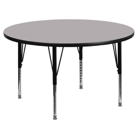 Flash Furniture XU-A42-RND-GY-T-P-GG Activity Table 42" Dia. X 16-1/8" To 25-1/8" Adjustable Height