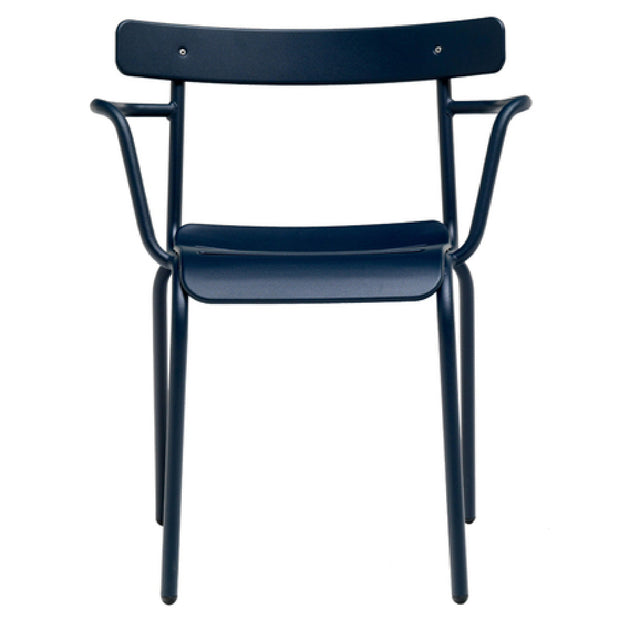 Emuamericas Llc E638 Miky Stacking Armchair Outdoor/indoor Solid Steel Seat Back And Seat With Cut-out Style