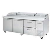 Blue Air BAPP93-D2R-HC - Pizza Prep Table, Three-section, 93-1/4"W