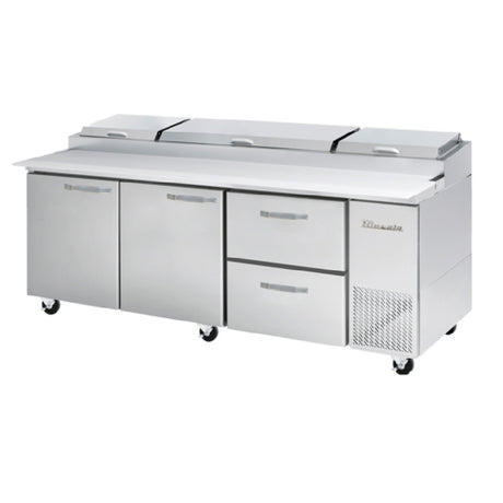 Blue Air BAPP93-D2R-HC - Pizza Prep Table, Three-section, 93-1/4"W