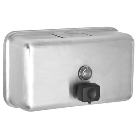 Alpine Industries ALP424-SSB Soap Dispenser Horizontal Wall Mount 40 Oz. Capacity