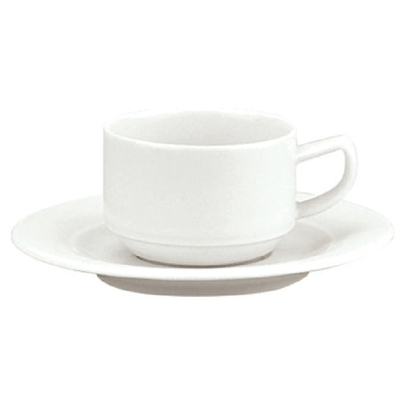 Libbey 9196909 (Formerly Syracuse China) Espresso Saucer 5" Dia. 1-3/4" Dia. Well