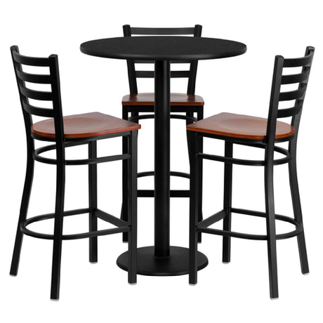 Flash Furniture MD-0013-GG Table And Bar Stool Set Includes (1) 30" Dia. X 42"H Table