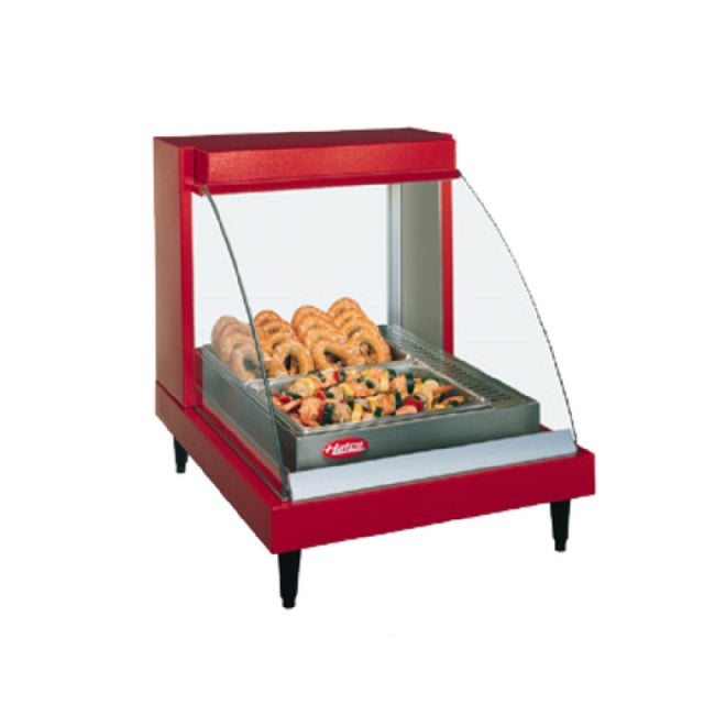 Hatco GRCDH-1P_240/50/1 Glo-Ray® Designer Heated Display Case With Humidity Curved Glass