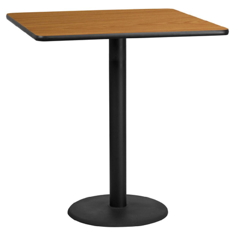 Flash Furniture XU-NATTB-4242-TR24B-GG Table 42"W X 42"D X 43-1/8"H Bar Height