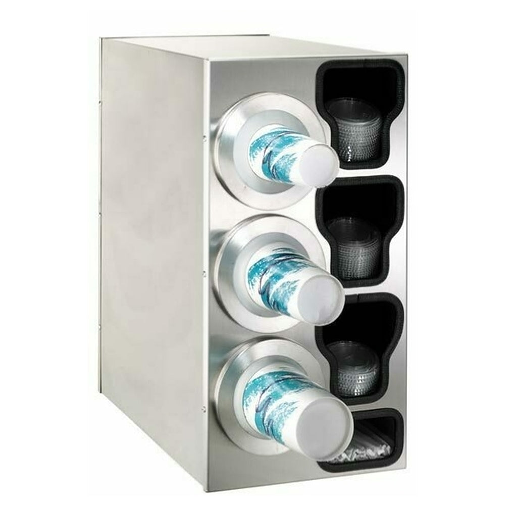 Dispense Rite BFL-C-3LSS Cup Dispensing Cabinet Adjustable (3) BFL-2F On Left