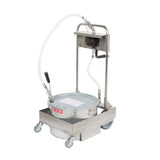 MirOil USA 75HD-79200 Oil Filter Machine/Discard Trolley Hand Operated Oil Pump 1-way For Fryers With Drain Valves For Oil Capacity To 75 Lb.
