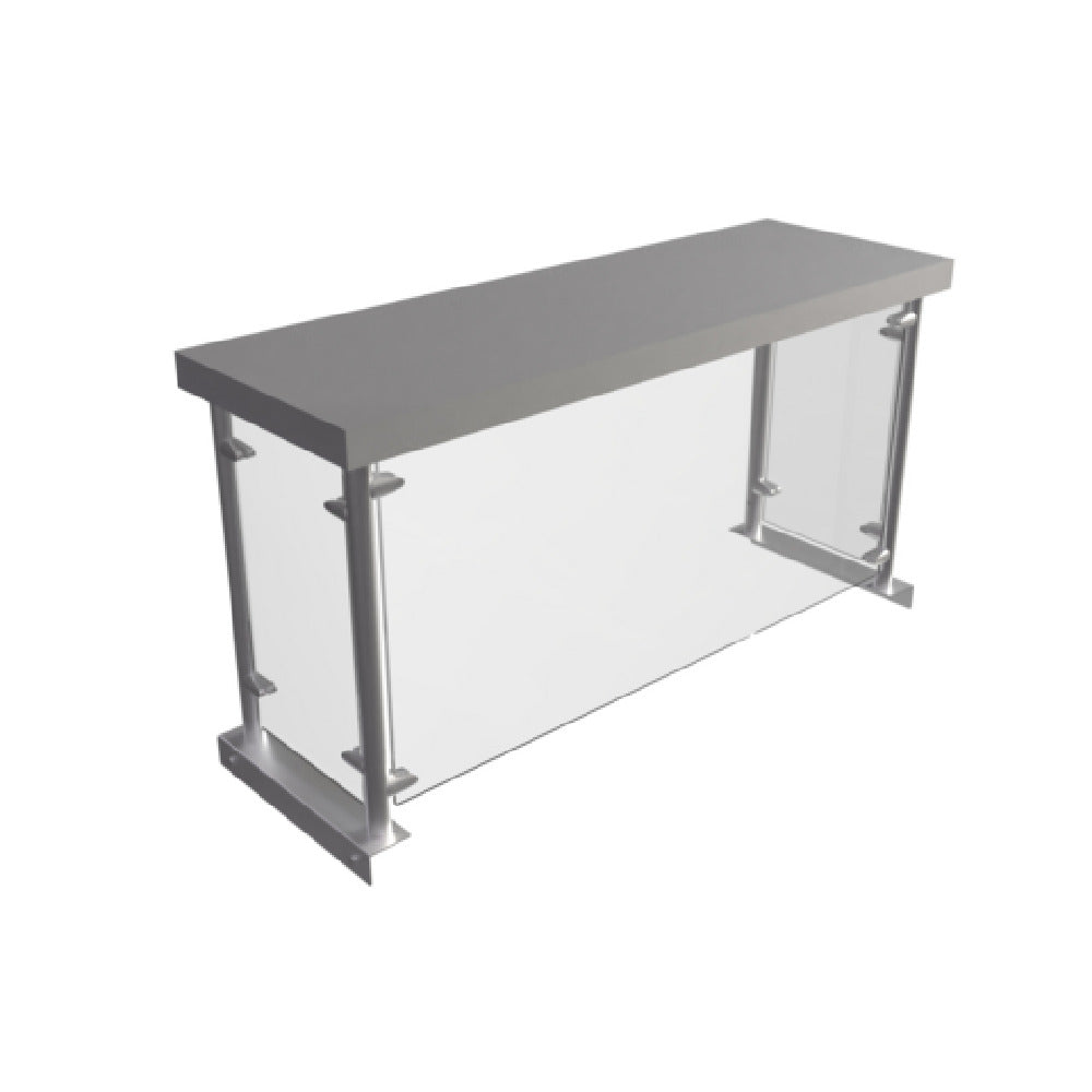 BK Resources SG-FCS-36 Sneeze Guard Overshelf For Steam Tables 12" Deep X 36" Wide Top Shelf