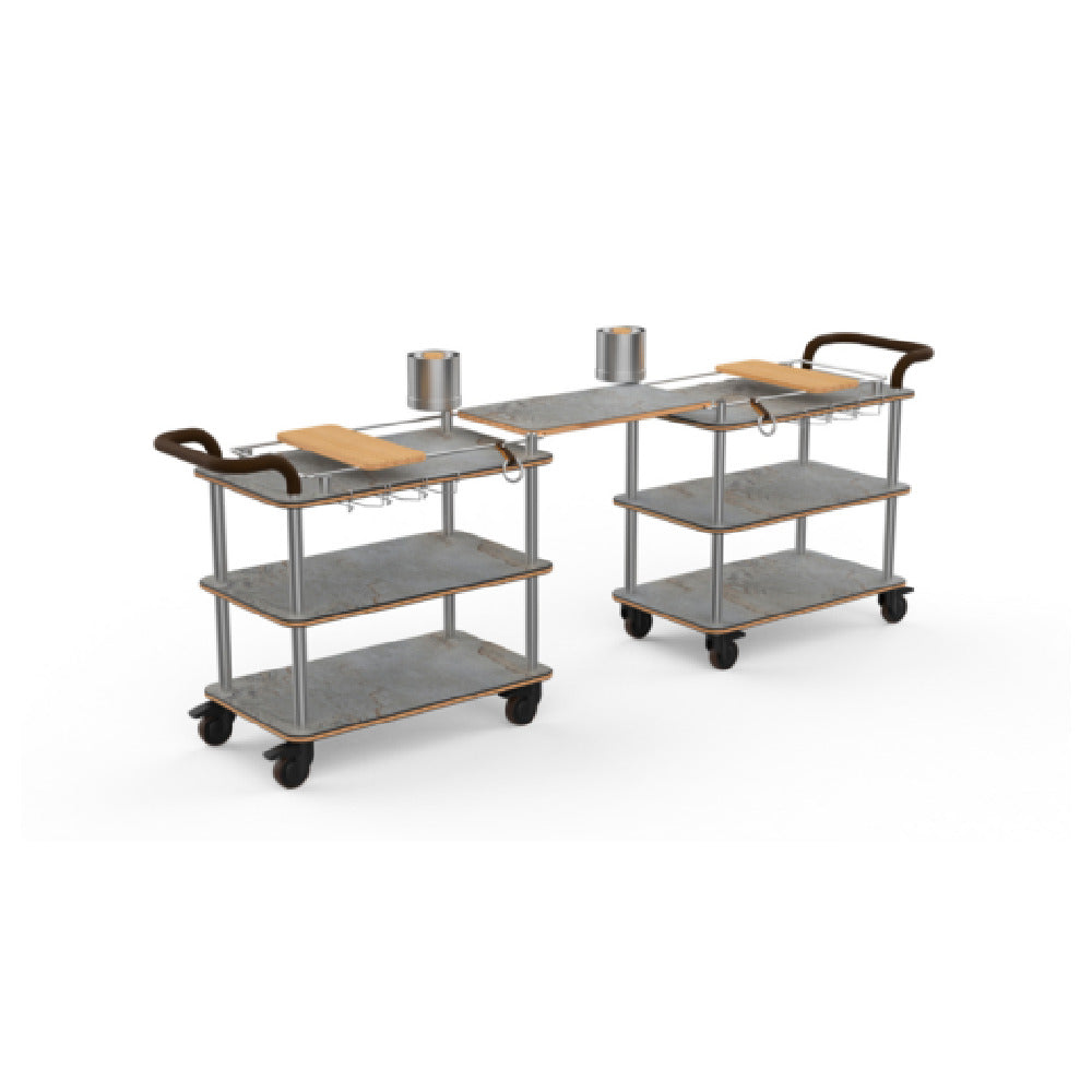 Steelite MGCRNX23GSXX Mogogo Roll'n Mini Happy Hour Station Grey Slate Shelves