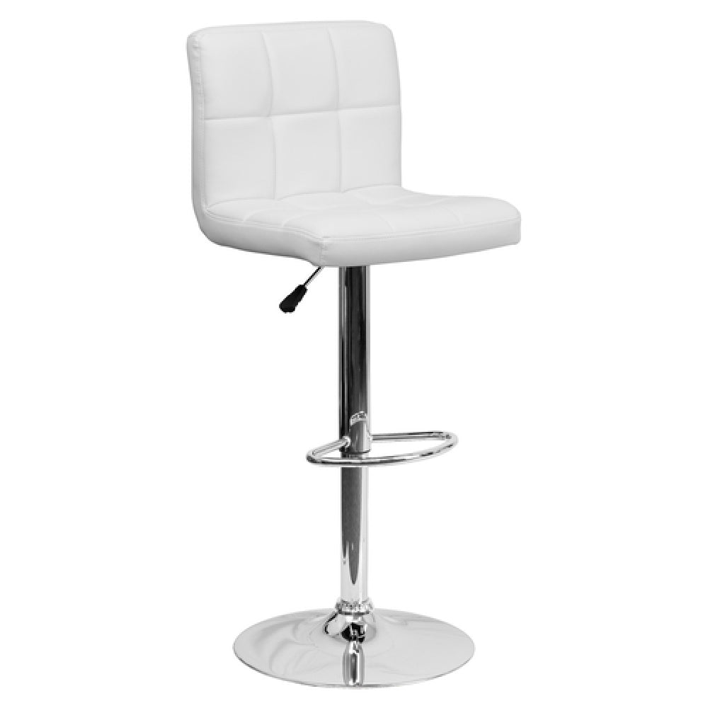 Flash Furniture DS-810-MOD-WH-GG Swivel Bar Stool Adjustable Height Contemporary Style