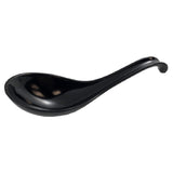 Town 22803B Chinese Soup Spoon With Hook Handle Black Plastic (dozen)