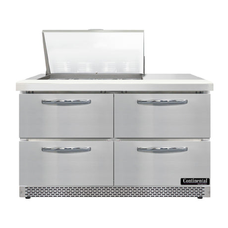 Continental Refrigerator D48N12M-FB-D Designer Line Mighty Top Sandwich Unit Front Breather