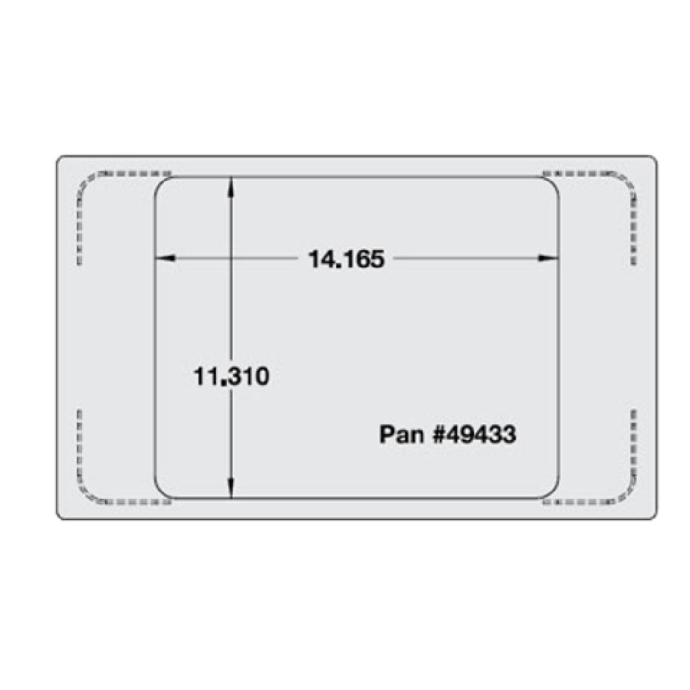 Vollrath 8242914 Miramar™ Single Size Template For Miramar™ Cookware Stainless Steel Plain Edge