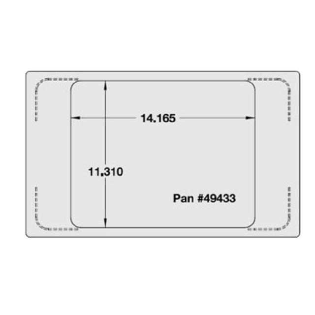 Vollrath 8242914 Miramar™ Single Size Template For Miramar™ Cookware Stainless Steel Plain Edge