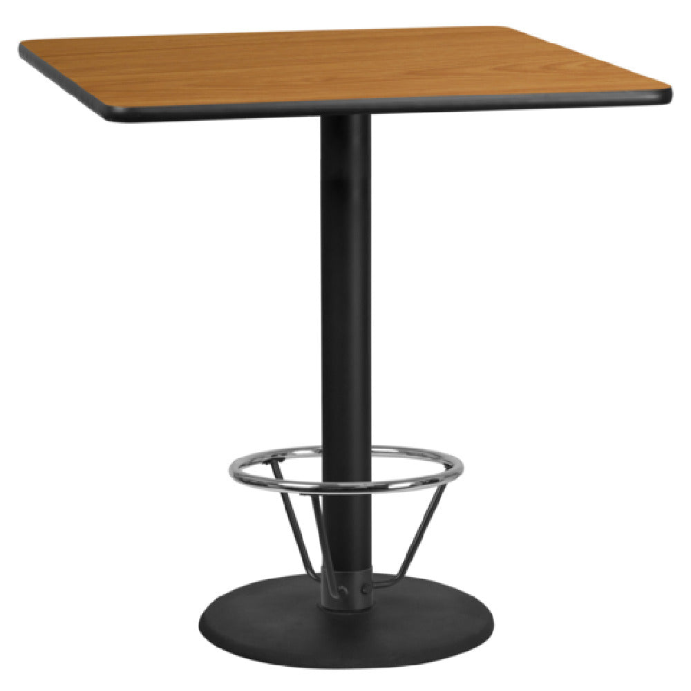 Flash Furniture XU-NATTB-4242-TR24B-4CFR-GG Stiles Table 42"W X 42"D X 43-1/8"H