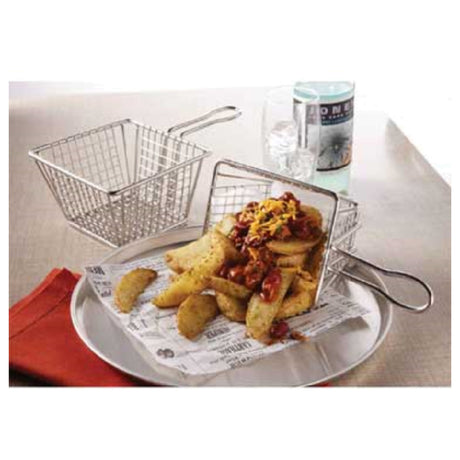 American Metalcraft MFRYBSKT Serving Fry Basket 5"L X 4"W X 2-7/8"H Rectangular