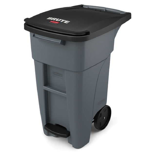 Rubbermaid 1971944 - BRUTE® Step-On Rollout Container, 32 Gallon Capacity, With Hinged Lid